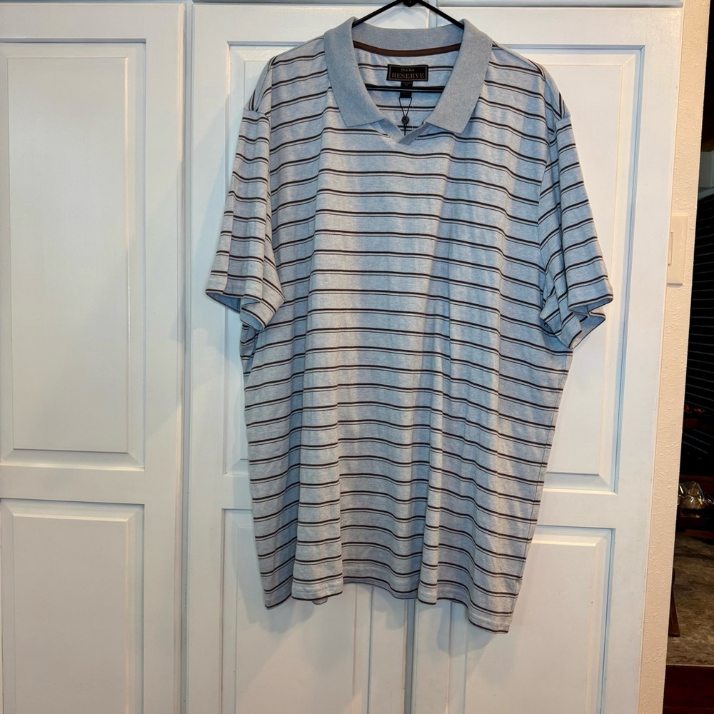 NWT -Jos A Banks Reserve Men's Striped Polo‎ Shirt - 3XL